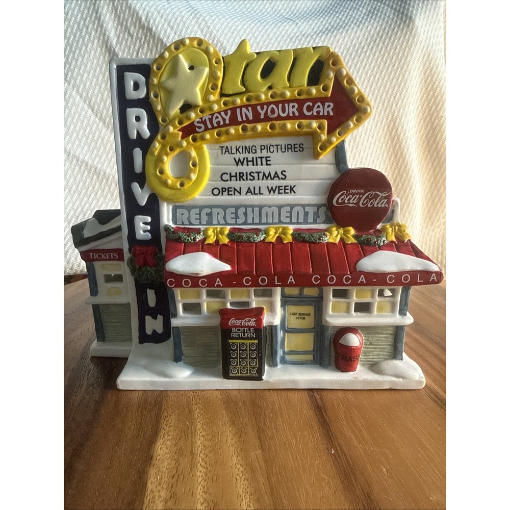 1998 Coca Cola Town Square STAR DRIVE-IN White Christmas Open All Week Open Box - Picture 3 of 8